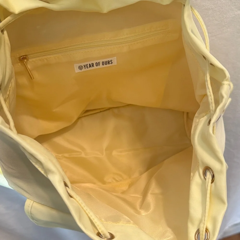 NEW Year of Ours x FabFitFun YOS Yellow Nylon Backpack BNWT Spring 2026